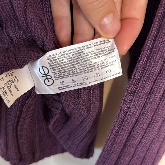 JESSICA SIMPSON Women's Purple Ribbed Sweater - Picture 5 of 6